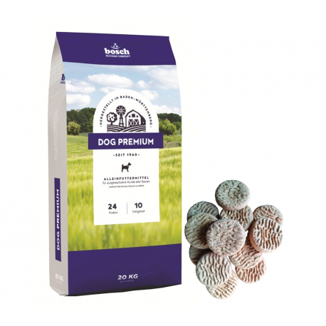 bosch Dog Premium 20kg + bosch CAKE sausainiai 10kg